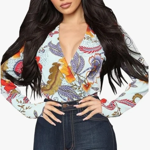 Floral Tropical Bodysuit by Fashion Nova - Picture 8 of 13